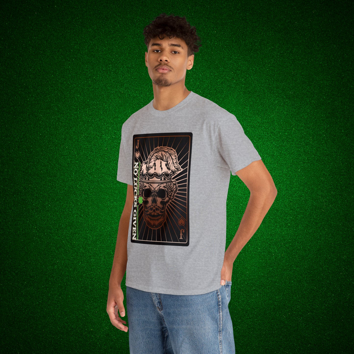 No Lucks Given Angry Jack of Hearts Copper Poker T-Shirt Must have Good Luck All-in