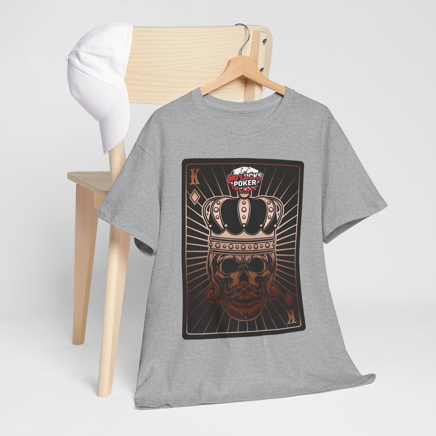 No Lucks Given Royal Skull King of Diamonds Copper Poker T-Shirt Must have Good Luck All-in