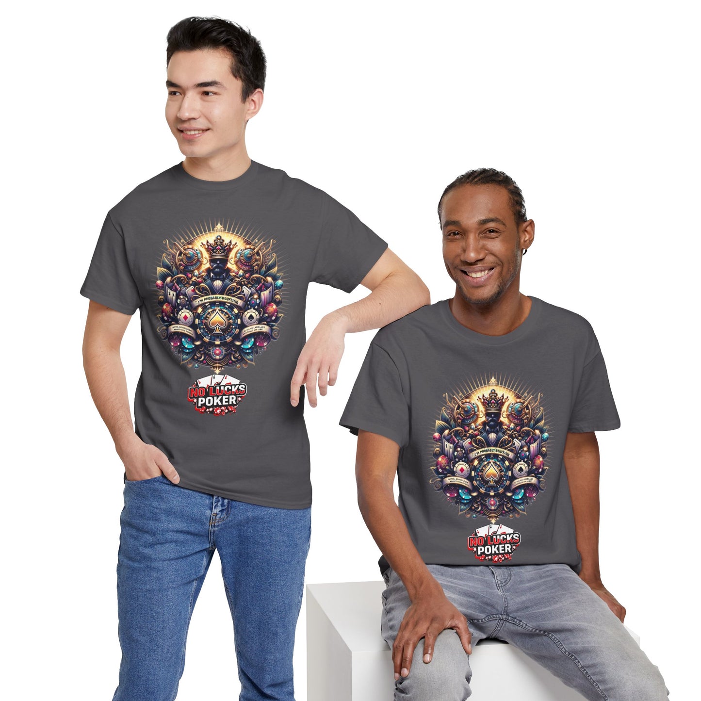 I'm Probably Bluffing unisex heavy cotton tee Poker Apparel