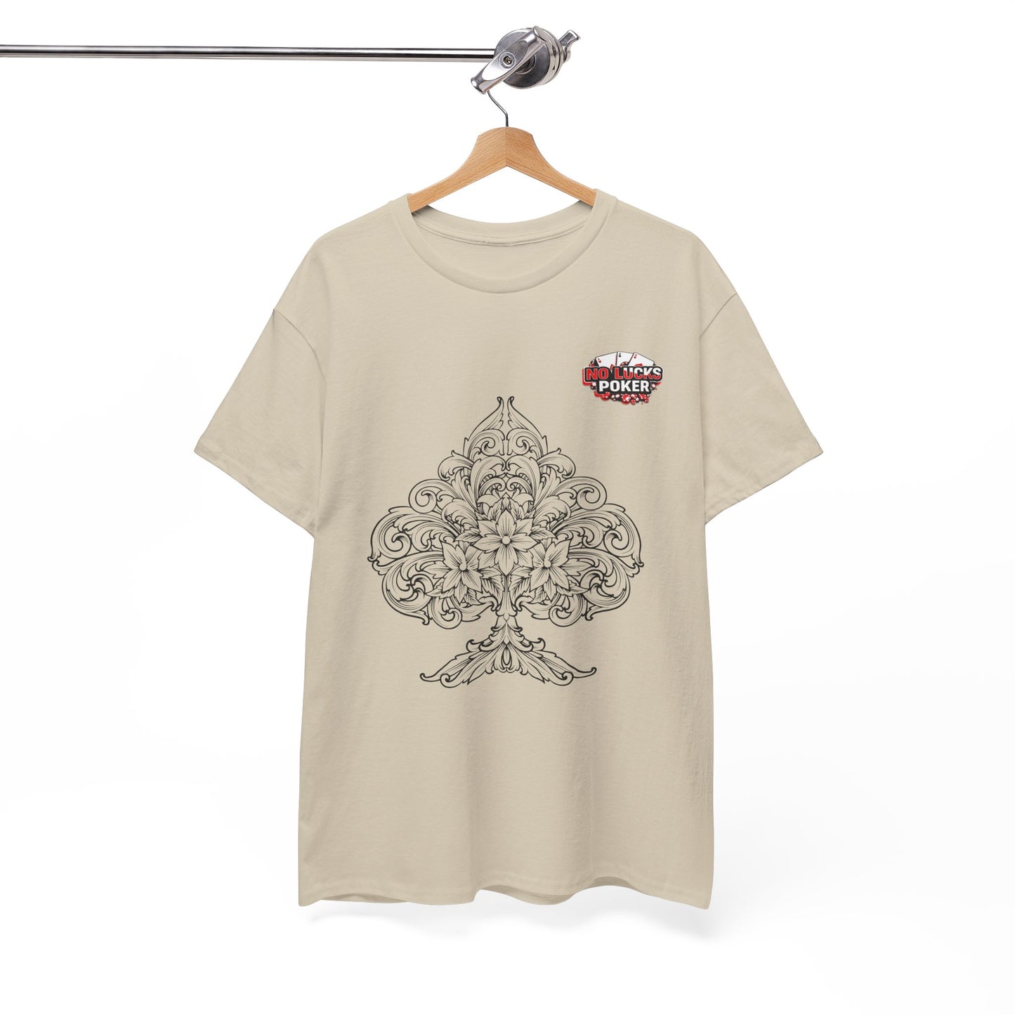 No Lucks Given – Spade Poker T-Shirt (Good Luck, All In)