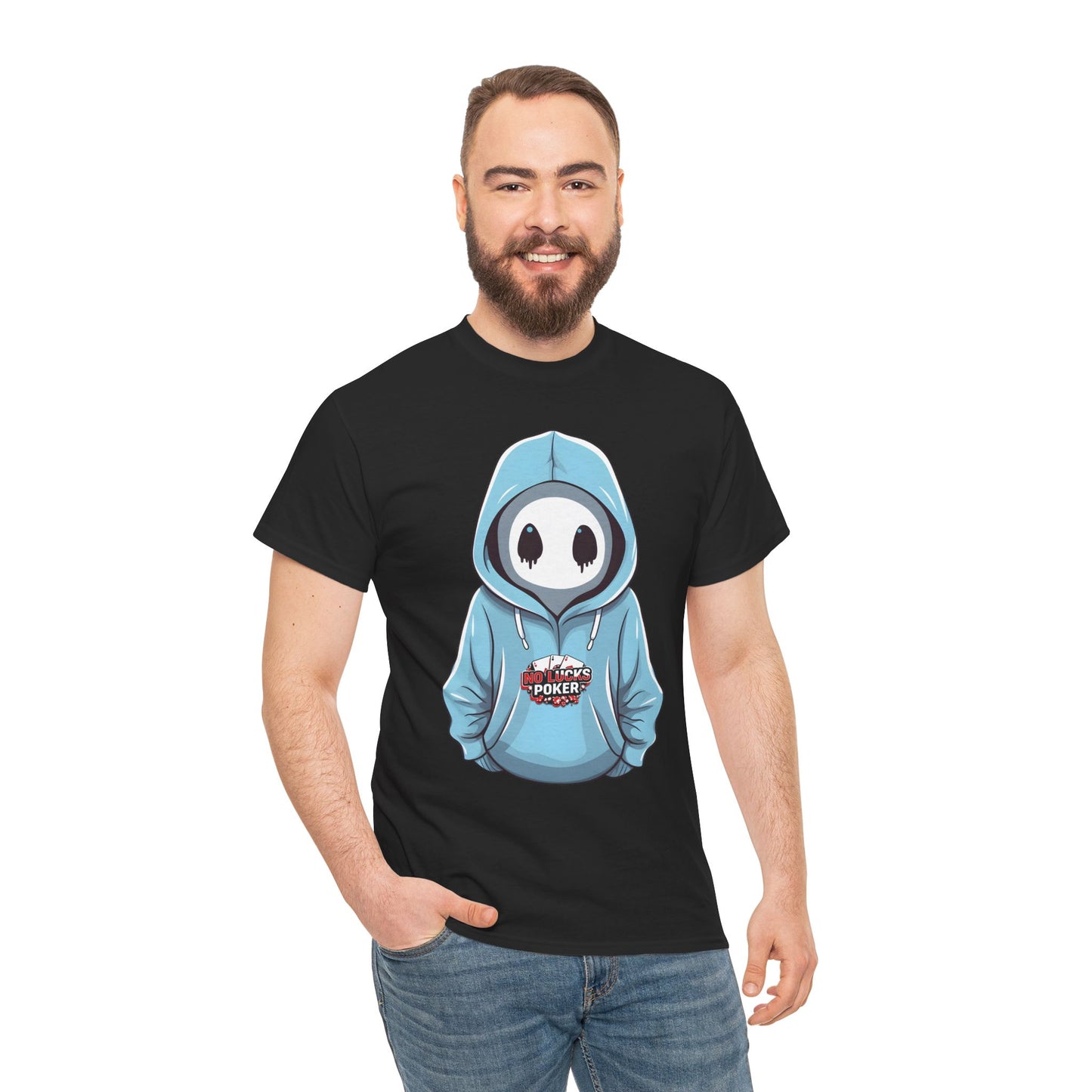 No Lucks Given – Mysterious Hoodie Player Poker Tee