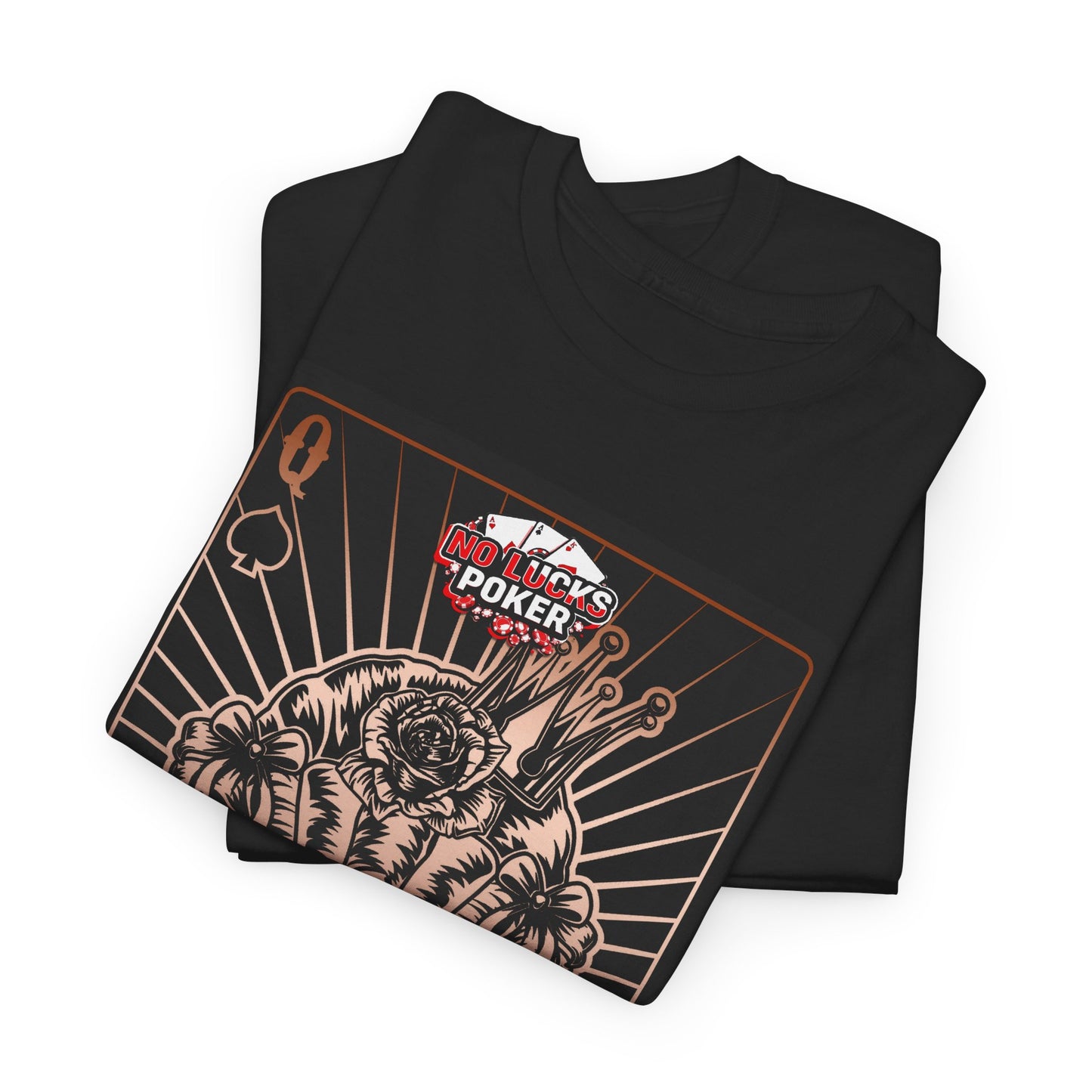 No Lucks Given – Angry Queen of Spades Poker Tee (Copper Edition)