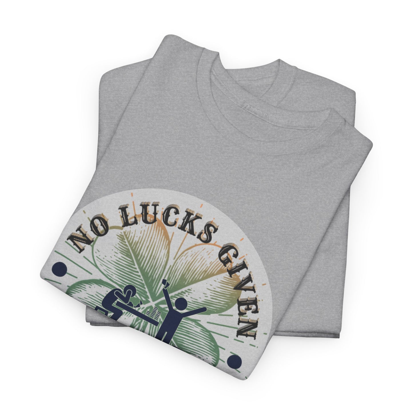 No Lucks Given – Large Clover Poker T-Shirt | Skill Over Luck