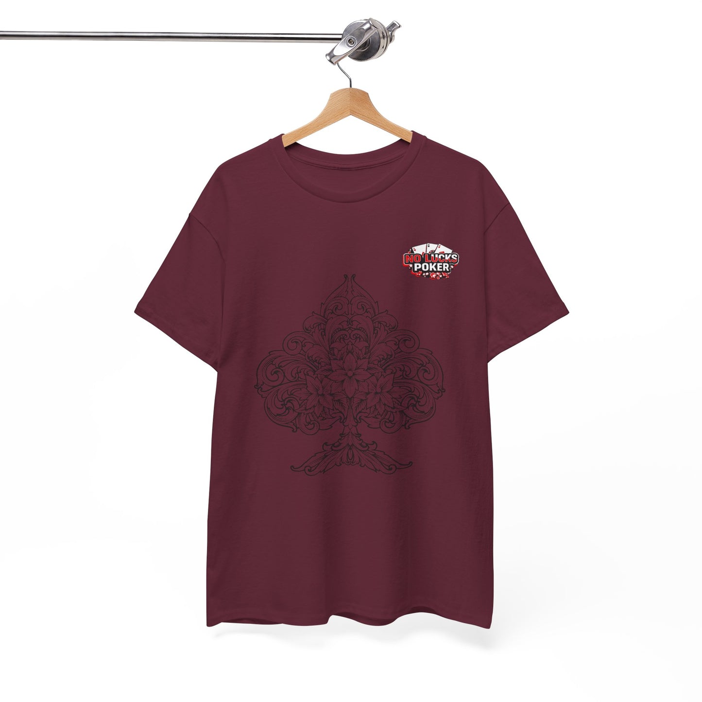 No Lucks Given – Spade Poker T-Shirt (Good Luck, All In)