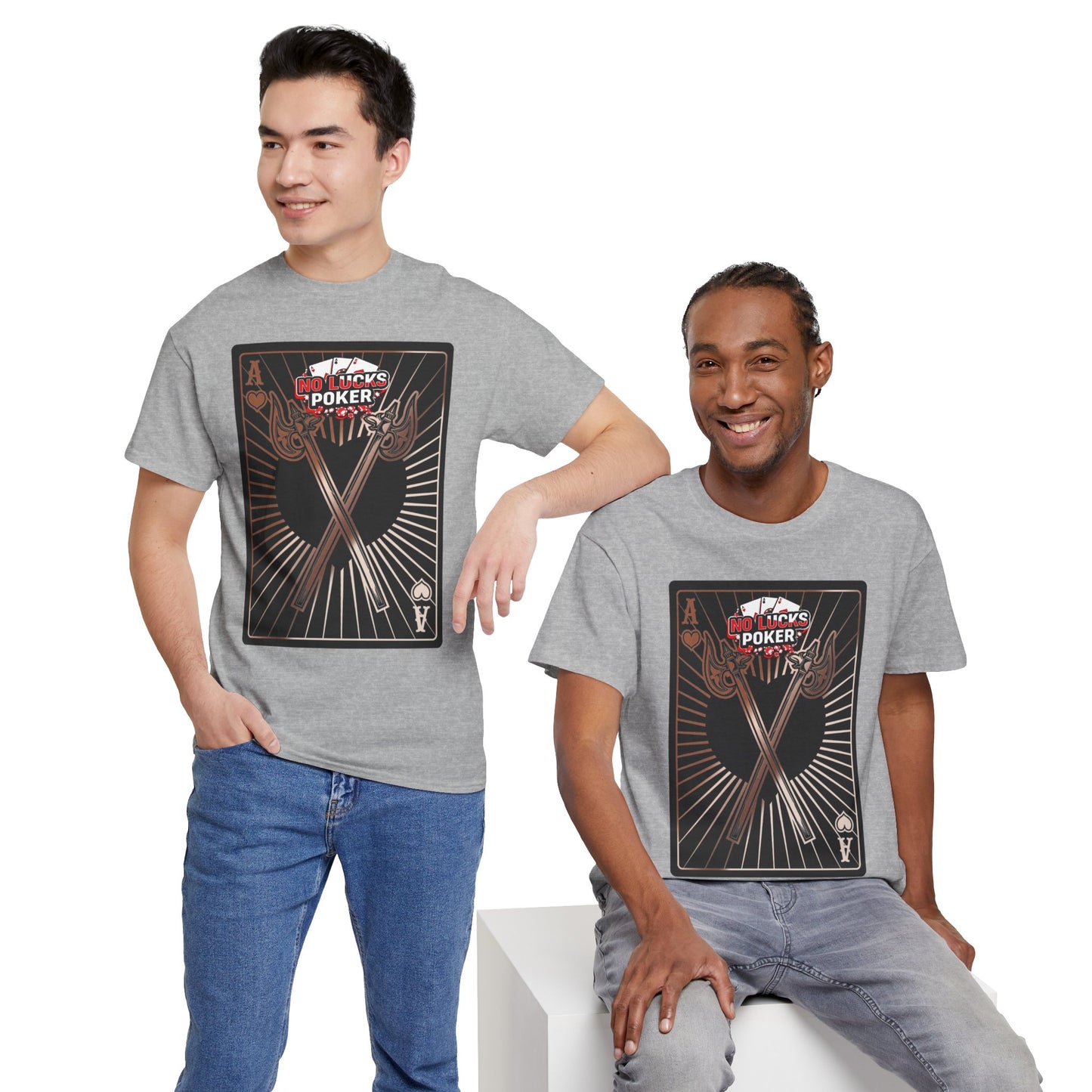 No Lucks Given: Ace of Hearts & Axes – Poker T-Shirt