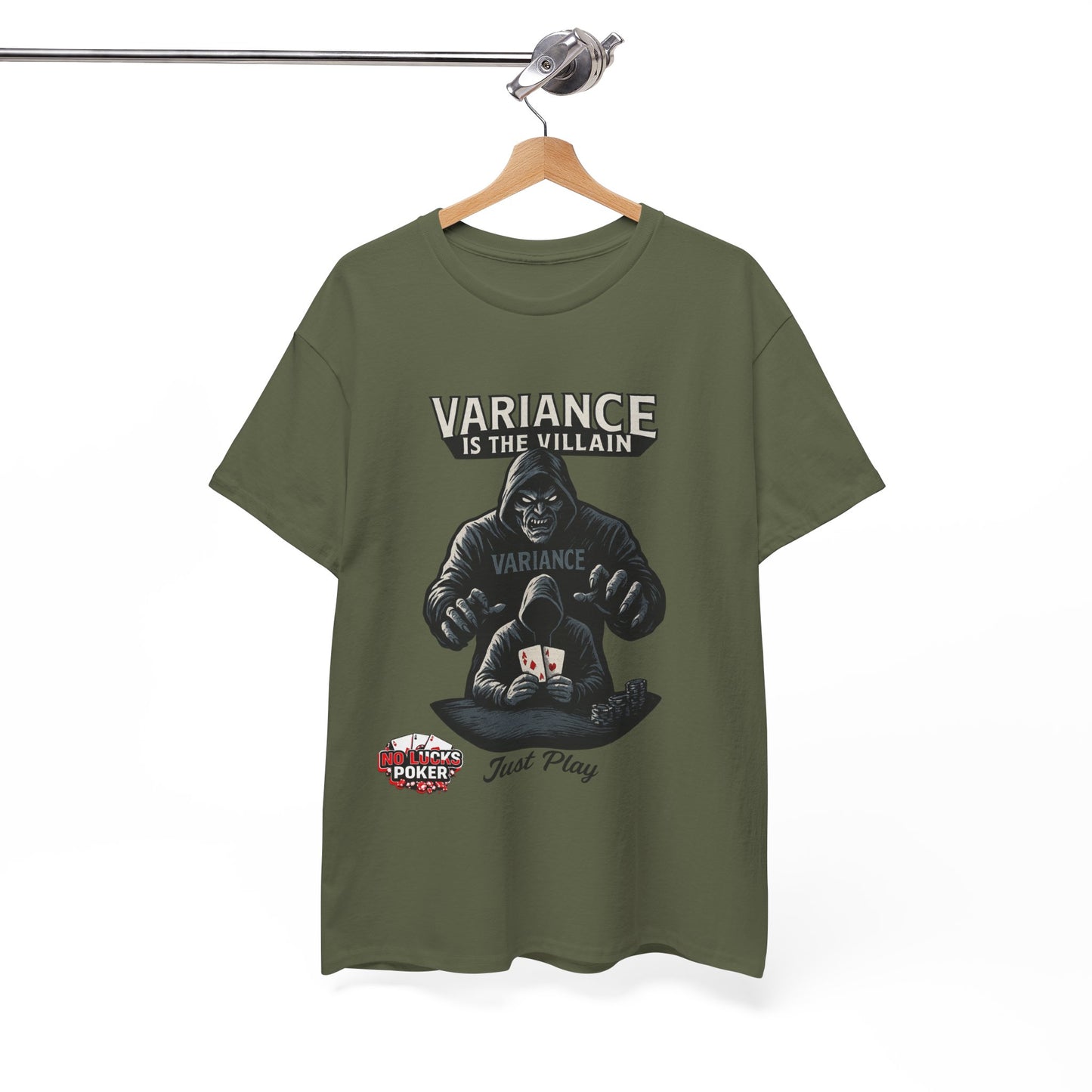 Variance is the Villain Poker T-Shirt | Zero Lucks – Fight the Swings