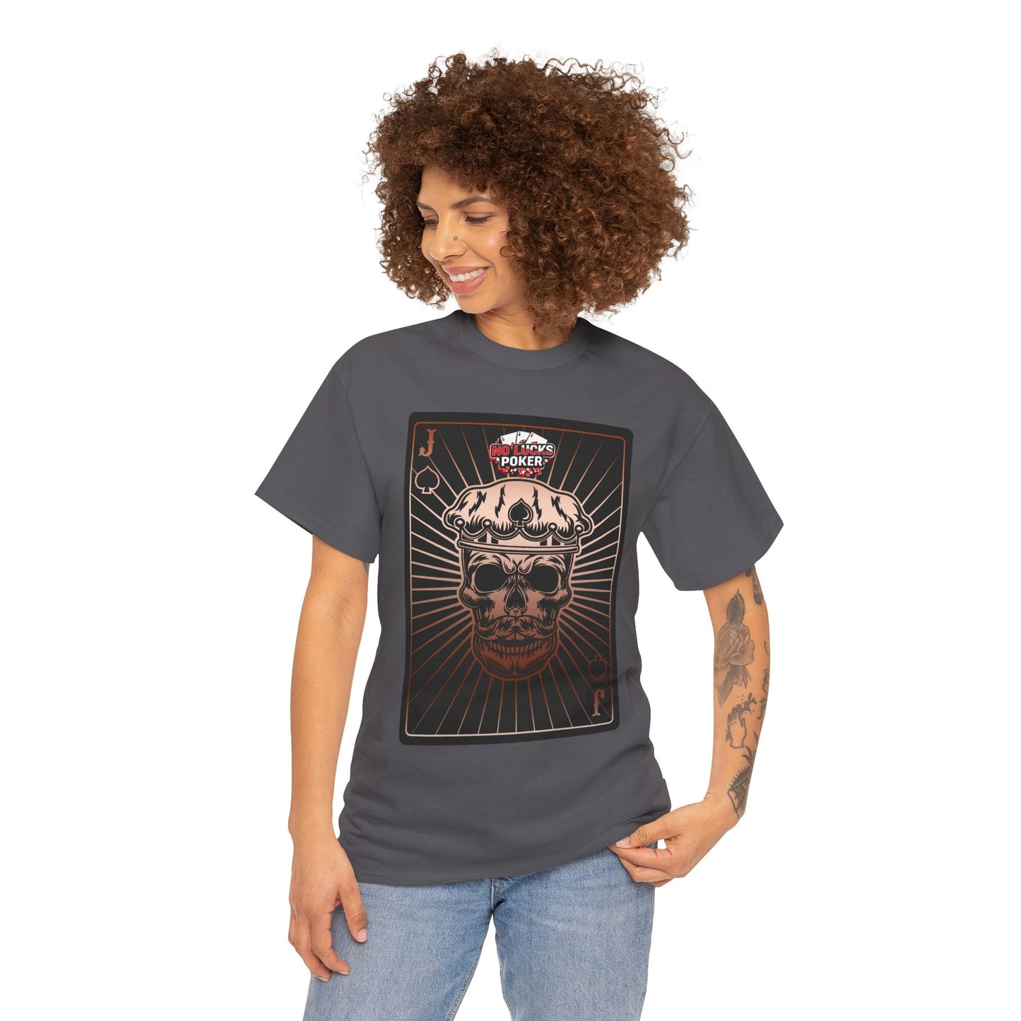 No Lucks Given – Jack Skull Crown of Spades Poker Tee (Copper Edition)