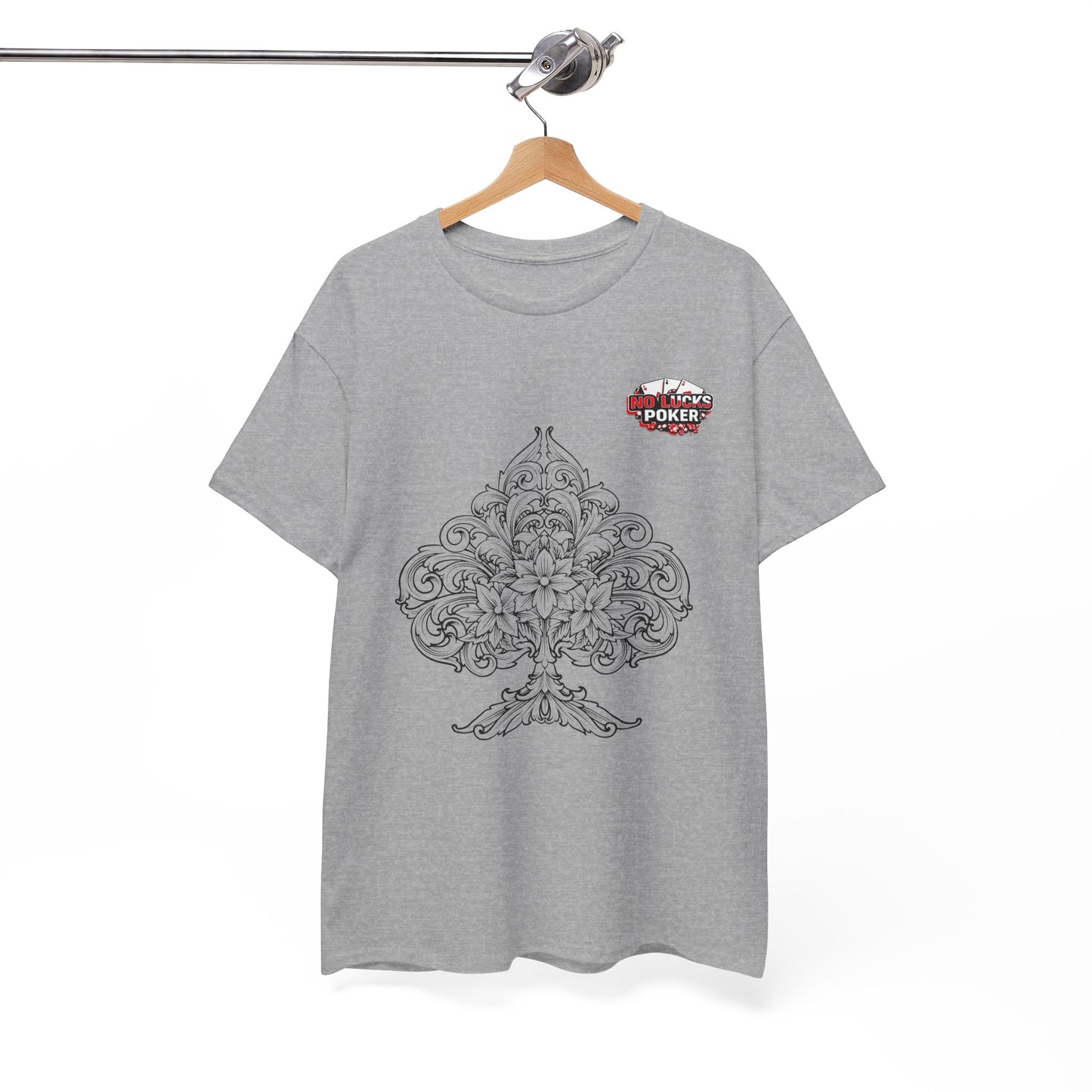 No Lucks Given – Spade Poker T-Shirt (Good Luck, All In)