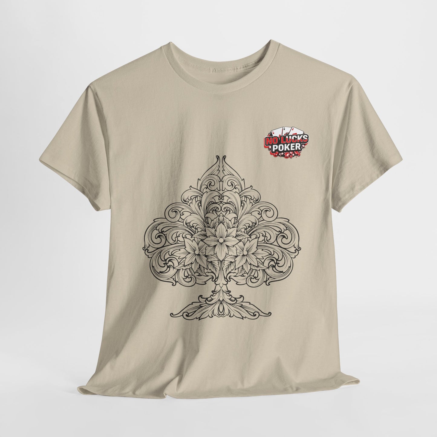 No Lucks Given – Spade Poker T-Shirt (Good Luck, All In)