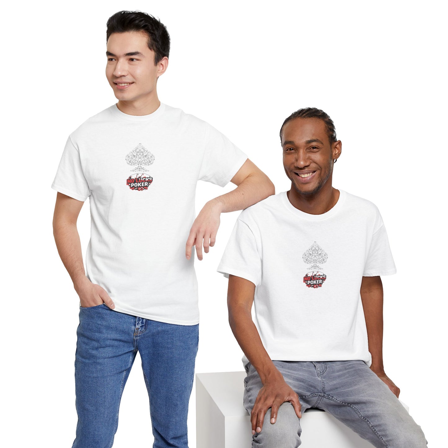 No Lucks Given Logo Poker T-Shirt | Built for Players, Not Luck