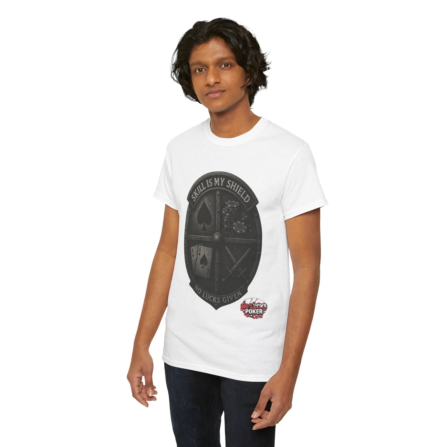 Stack or Shatter Poker T-Shirt | No Lucks Given – Skill Over Luck