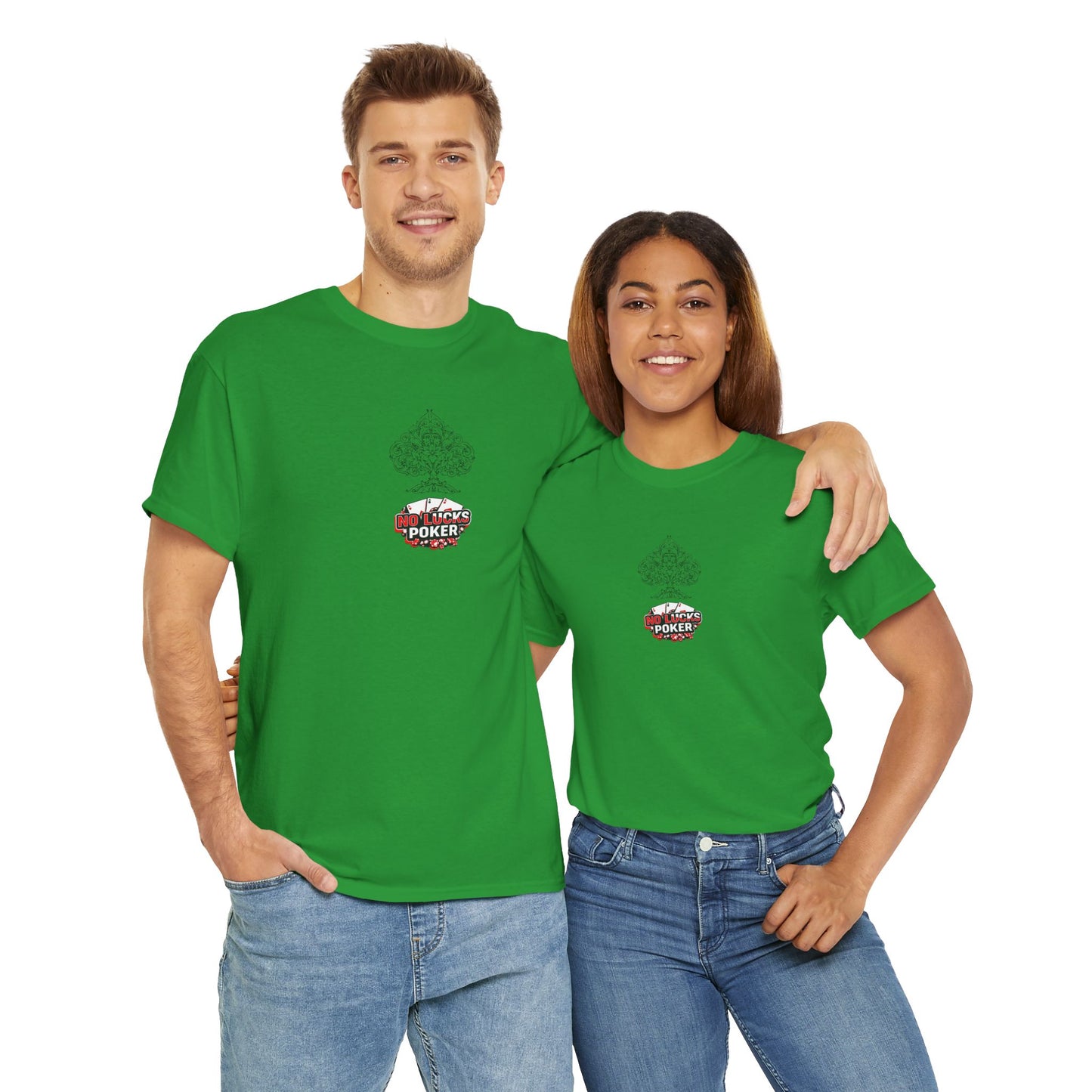 No Lucks Given Logo Poker T-Shirt | Built for Players, Not Luck