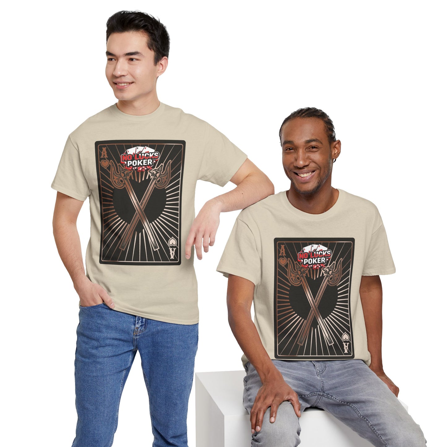 No Lucks Given: Ace of Hearts & Axes – Poker T-Shirt