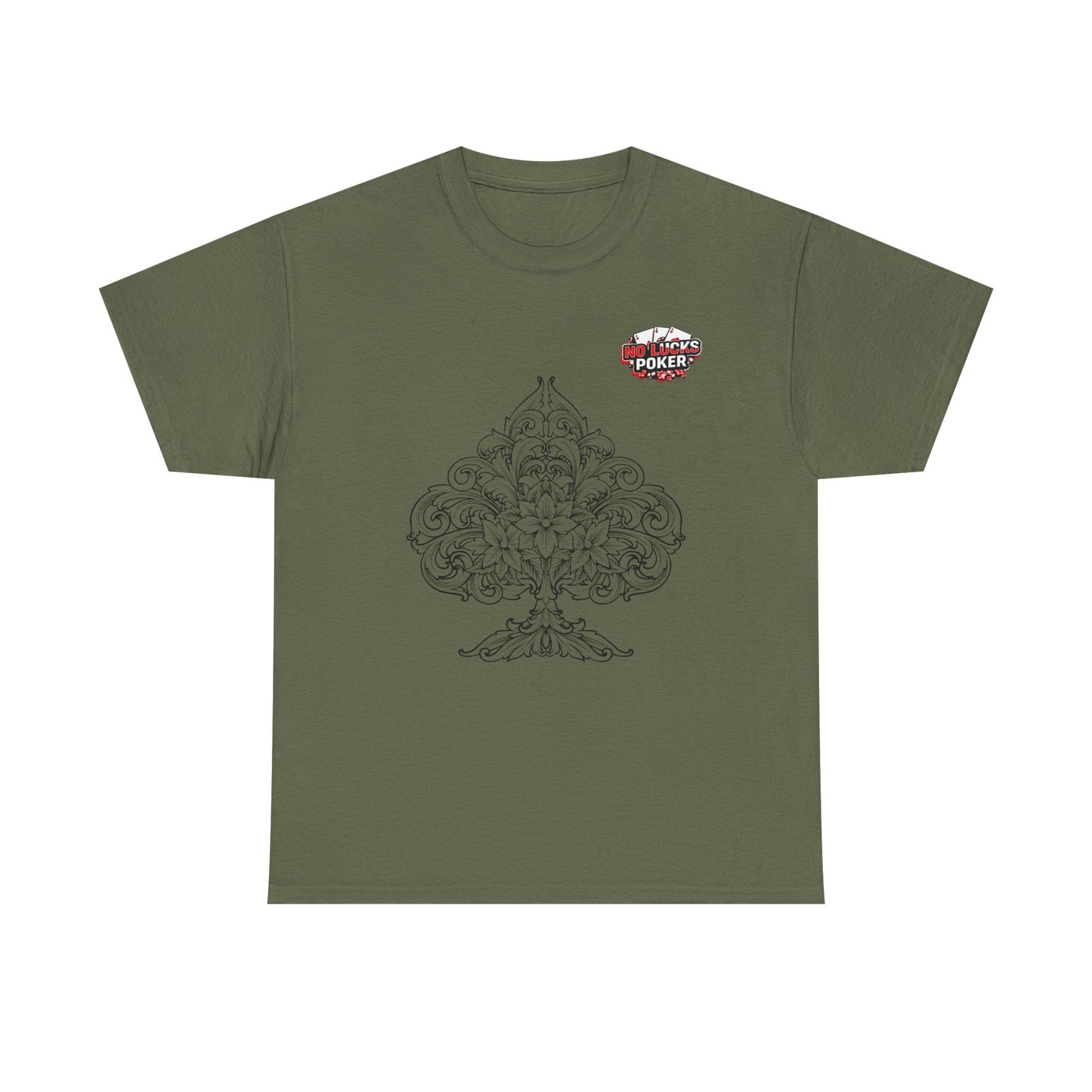 No Lucks Given – Spade Poker T-Shirt (Good Luck, All In)