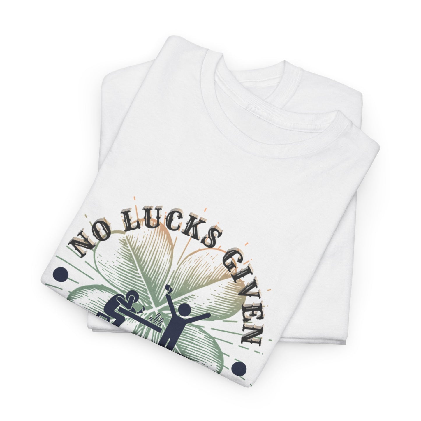 No Lucks Given – Large Clover Poker T-Shirt | Skill Over Luck