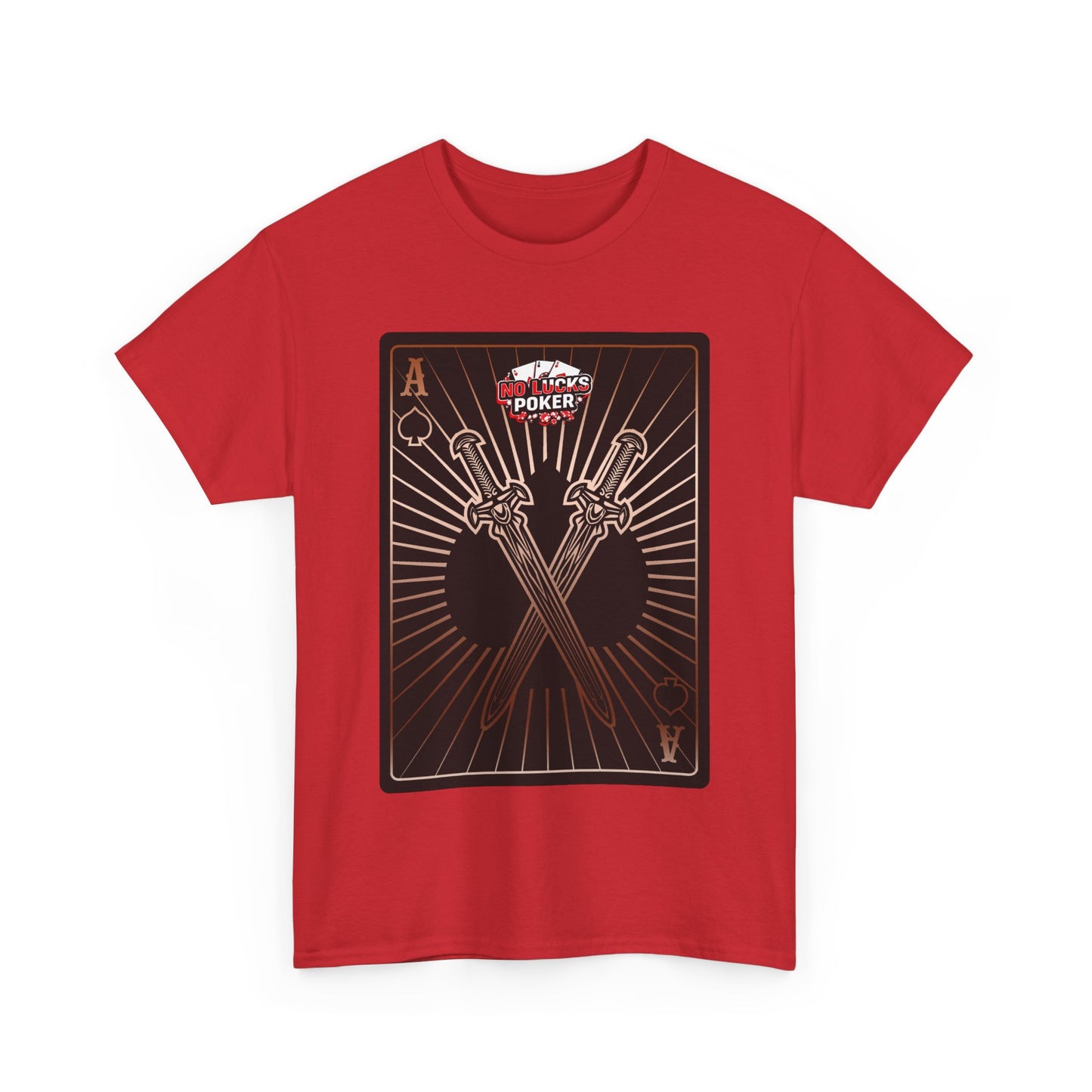 No Lucks Given – Ace of Spades & Crossed Swords Poker T-Shirt (Copper Edition)