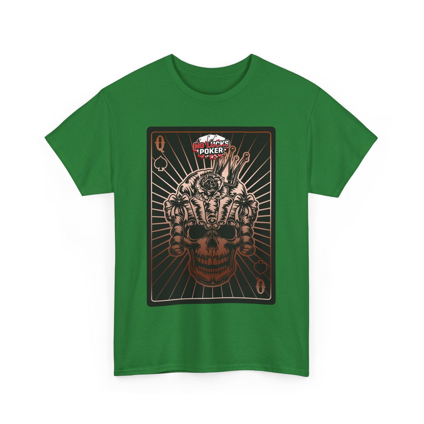 No Lucks Given – Angry Queen of Spades Poker Tee (Copper Edition)