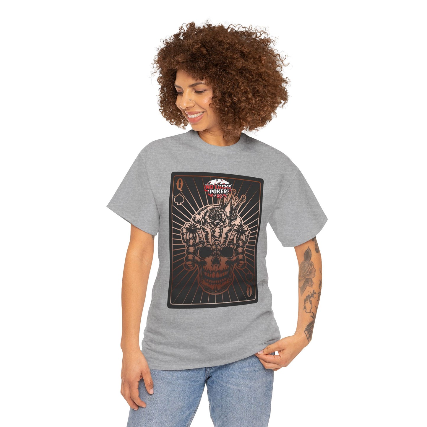 No Lucks Given – Angry Queen of Spades Poker Tee (Copper Edition)