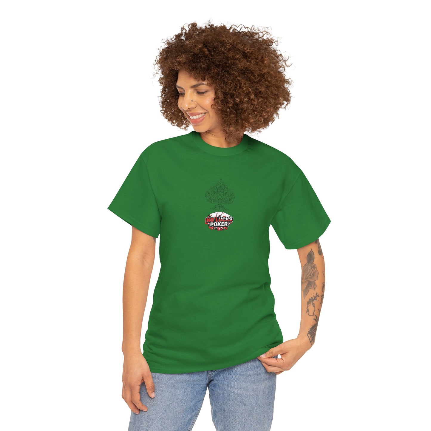 No Lucks Given Logo Poker T-Shirt | Built for Players, Not Luck