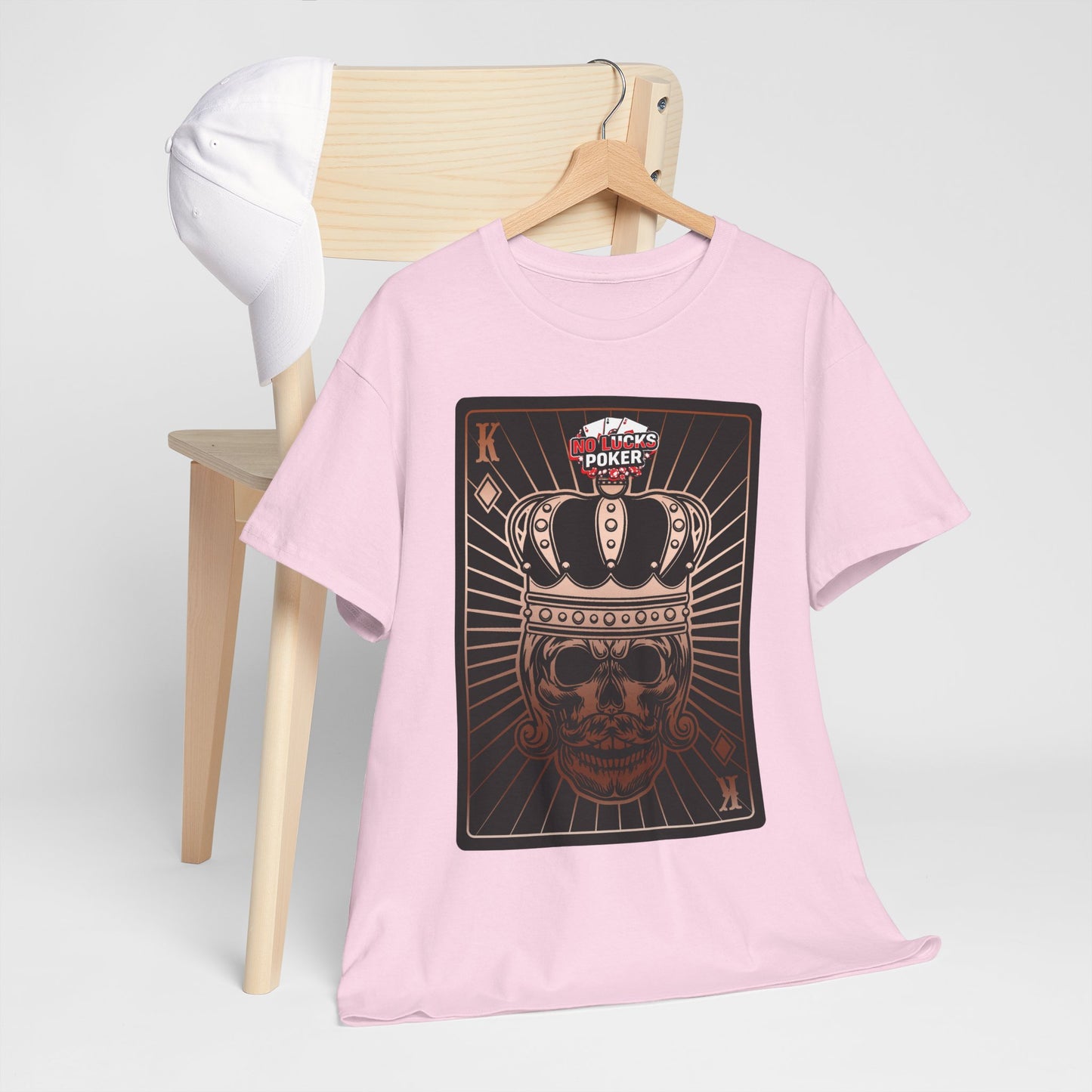 No Lucks Given Royal Skull King of Diamonds Copper Poker T-Shirt Must have Good Luck All-in