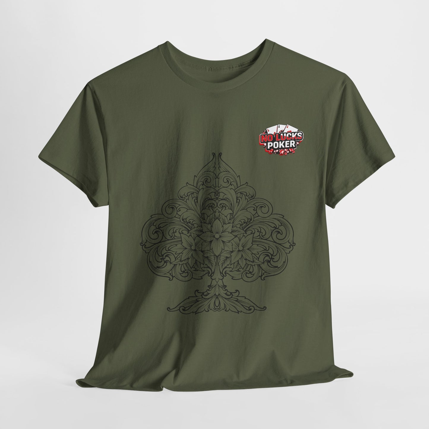 No Lucks Given – Spade Poker T-Shirt (Good Luck, All In)