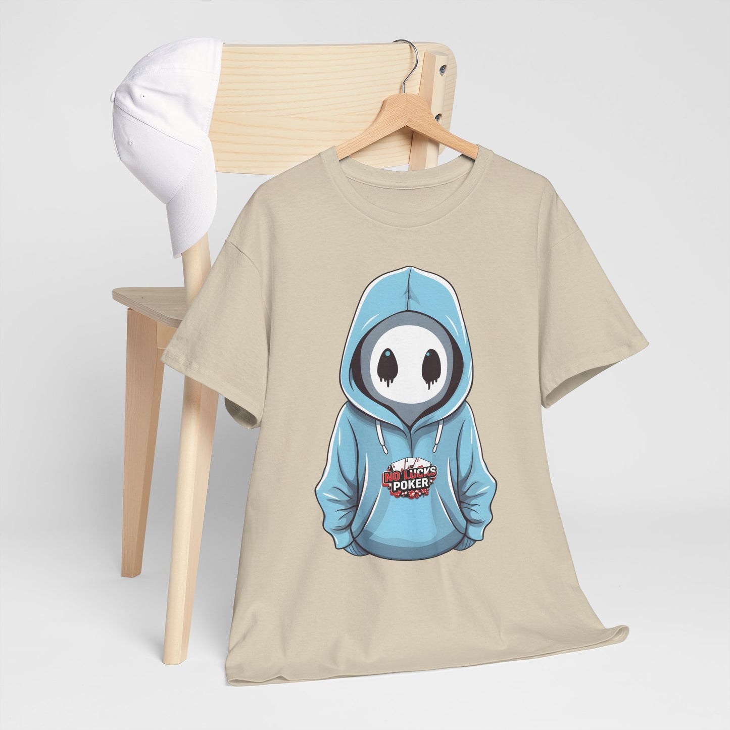 No Lucks Given – Mysterious Hoodie Player Poker Tee