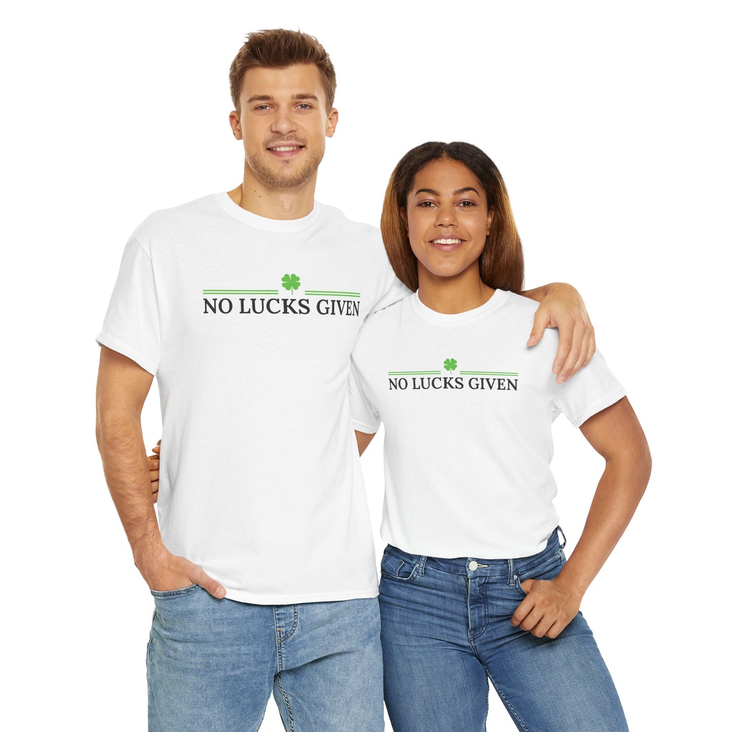 No Lucks Given – Classic Logo Poker Tee (Good Luck, All In)