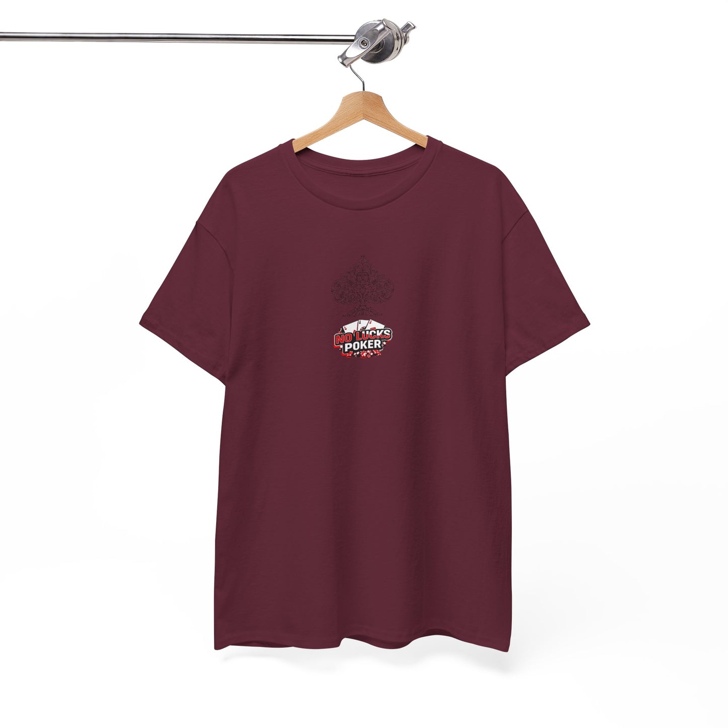 No Lucks Given Logo Poker T-Shirt | Built for Players, Not Luck
