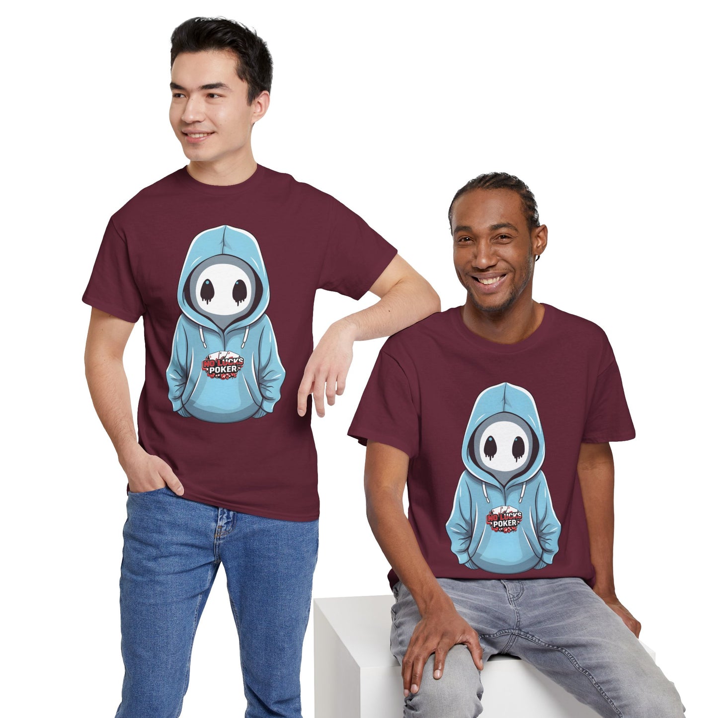 No Lucks Given – Mysterious Hoodie Player Poker Tee