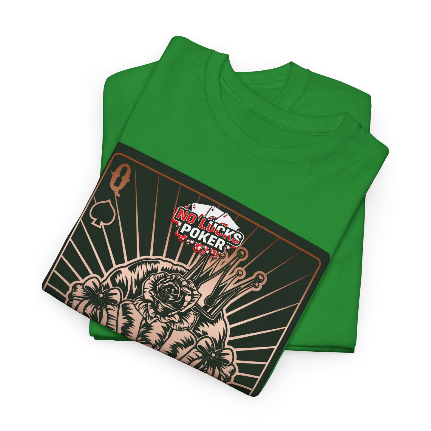 No Lucks Given – Angry Queen of Spades Poker Tee (Copper Edition)