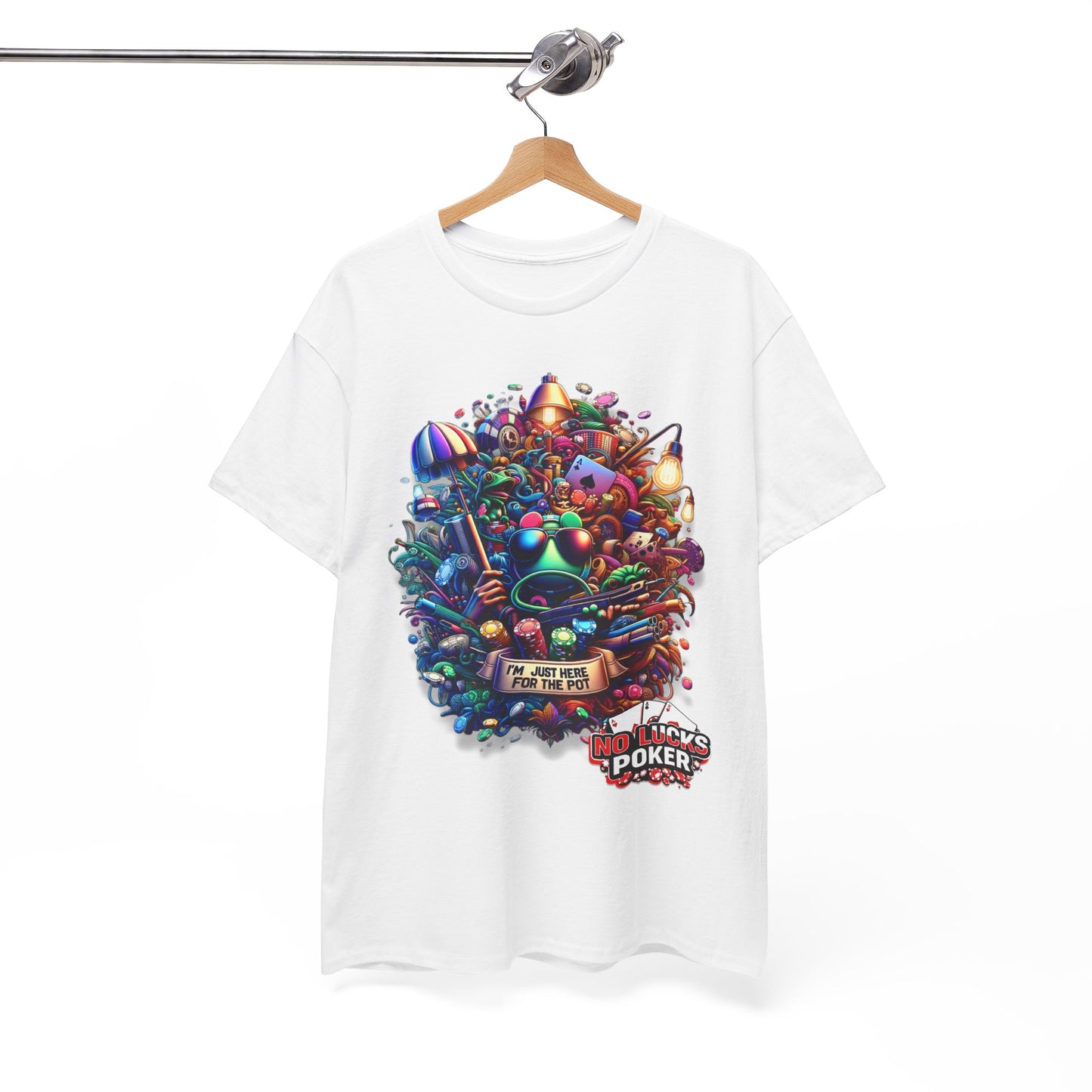 I'm Just here for the Pot unisex heavy cotton tee Poker Apparel
