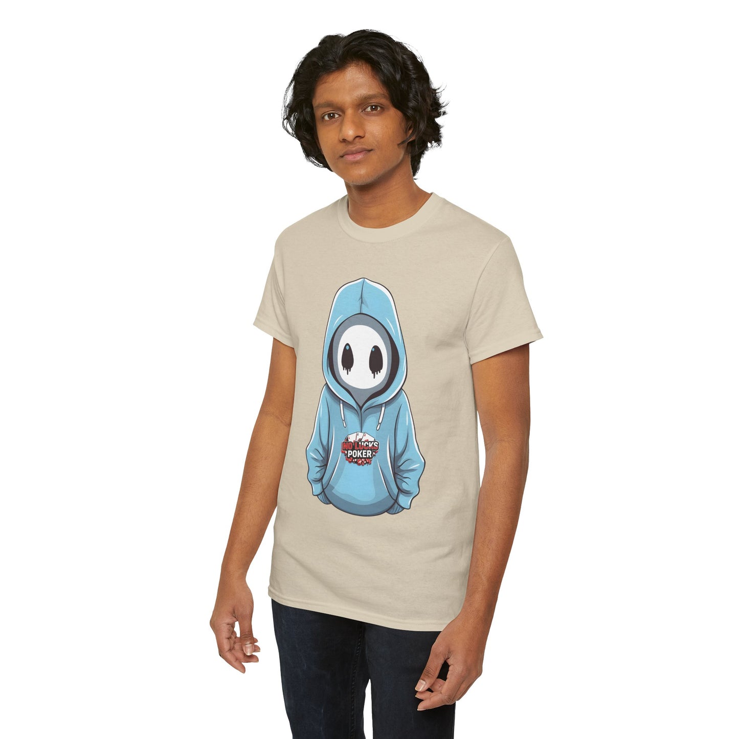 No Lucks Given – Mysterious Hoodie Player Poker Tee