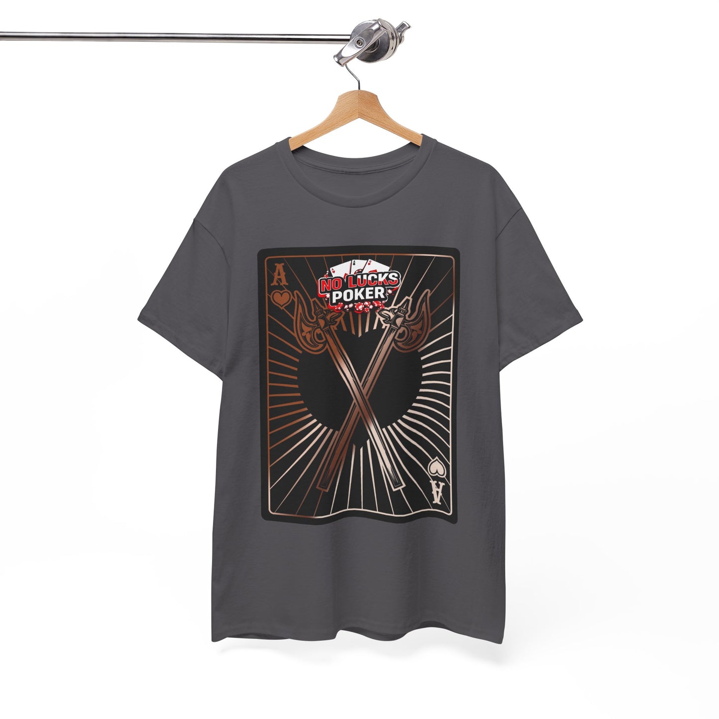 No Lucks Given: Ace of Hearts & Axes – Poker T-Shirt