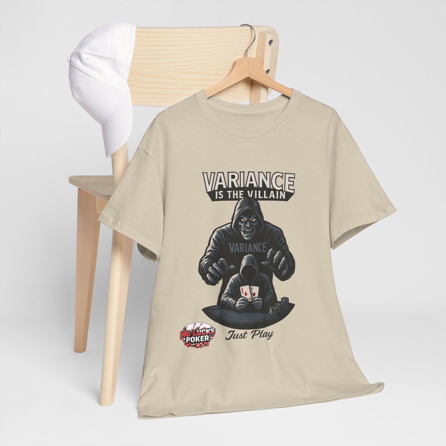 Variance is the Villain Poker T-Shirt | Zero Lucks – Fight the Swings