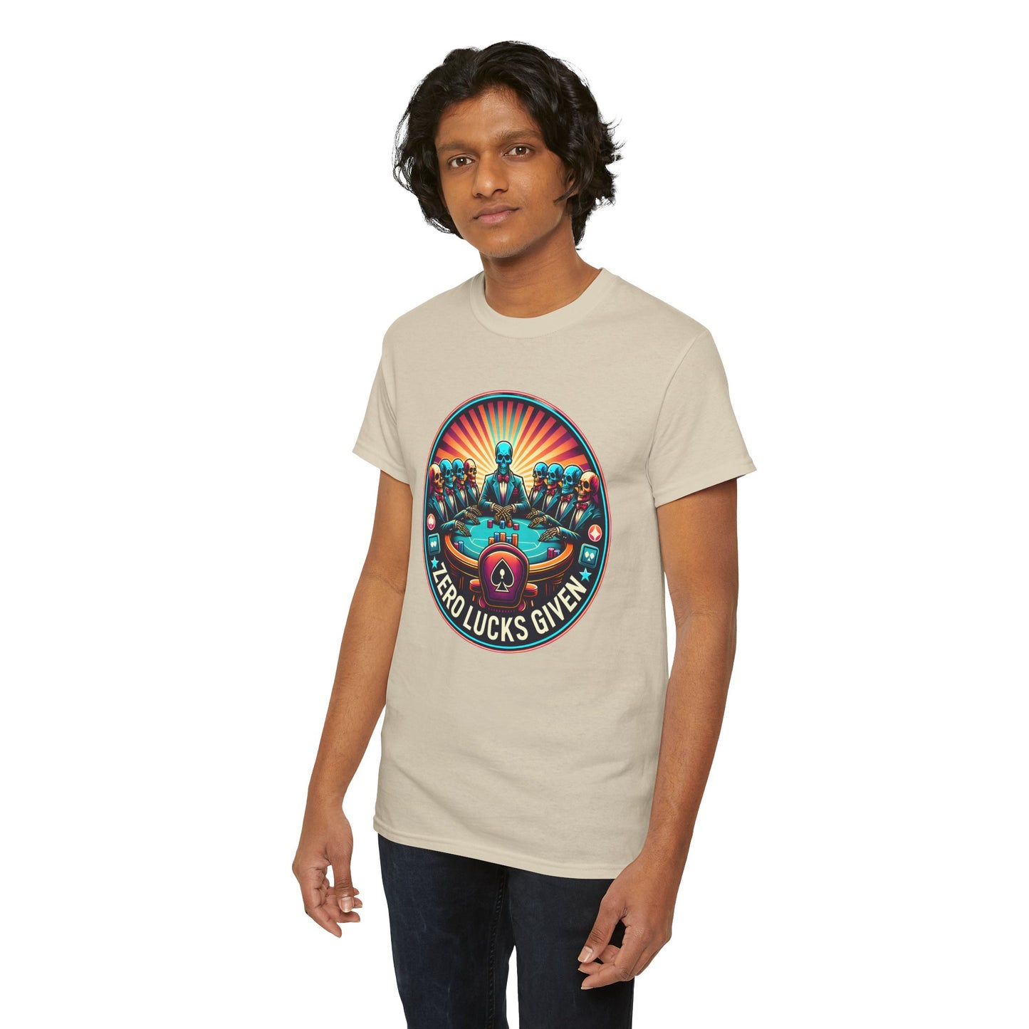 Zero Lucks Given unisex heavy cotton tee Poker Apparel