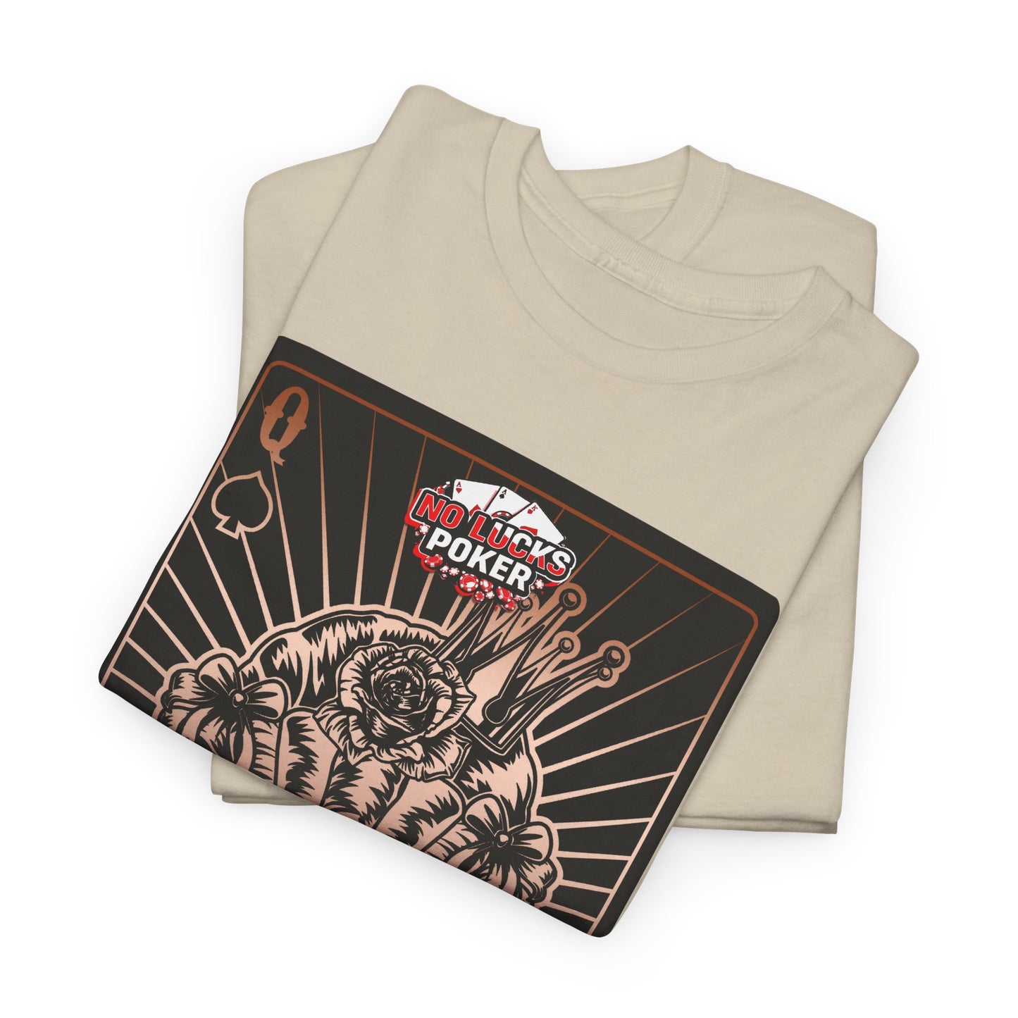 No Lucks Given – Angry Queen of Spades Poker Tee (Copper Edition)