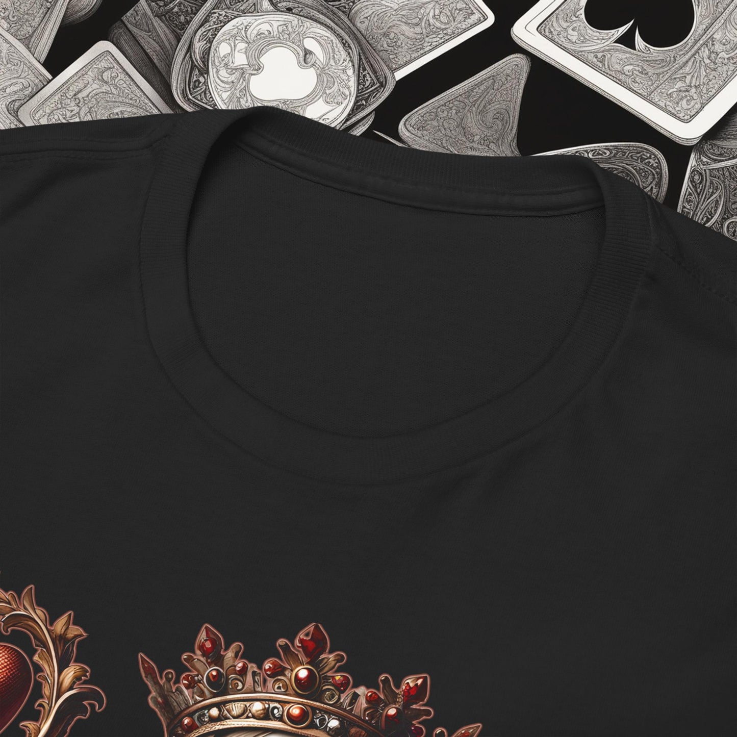 Queen of Hearts Poker T-Shirt | Unisex Heavy Cotton Tee