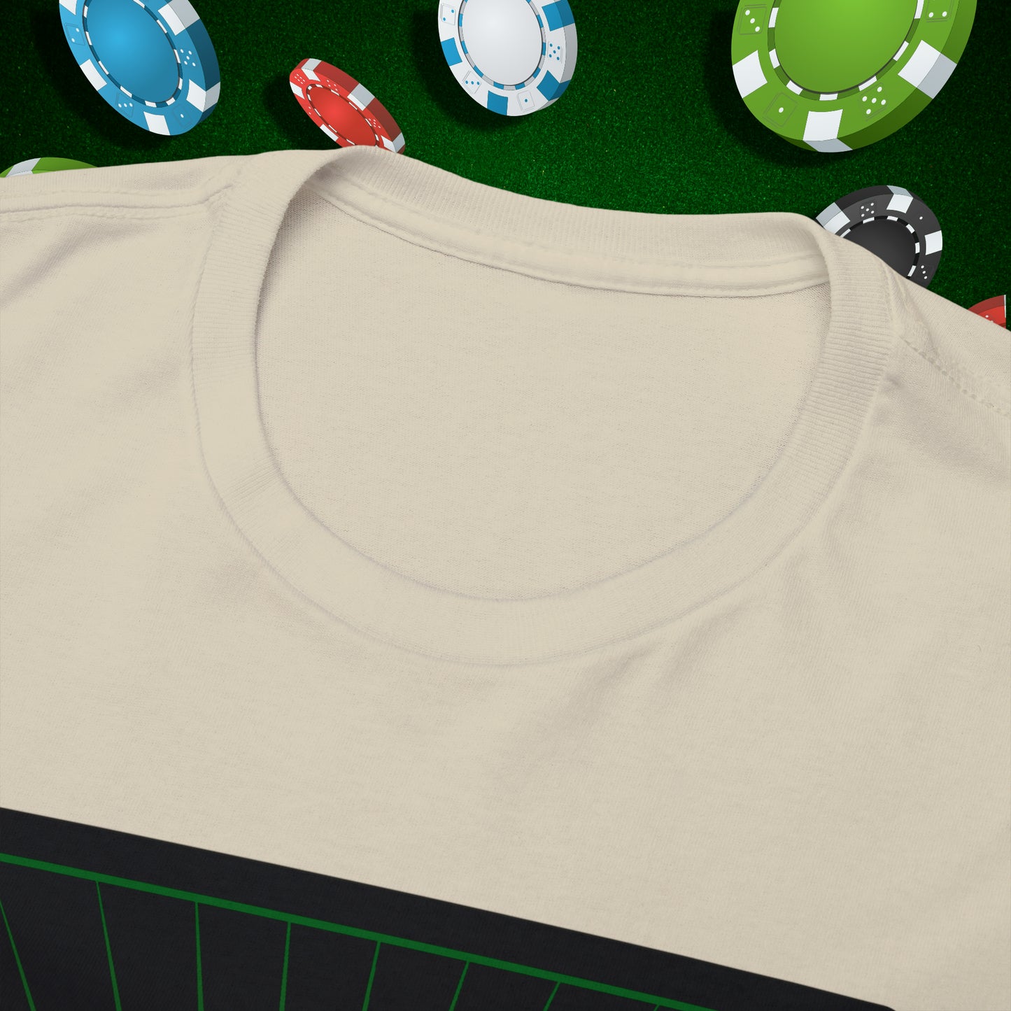 No Lucks Given Jack Skull in Crown of Spades Green Red Poker T-Shirt Must have Good Luck All-in