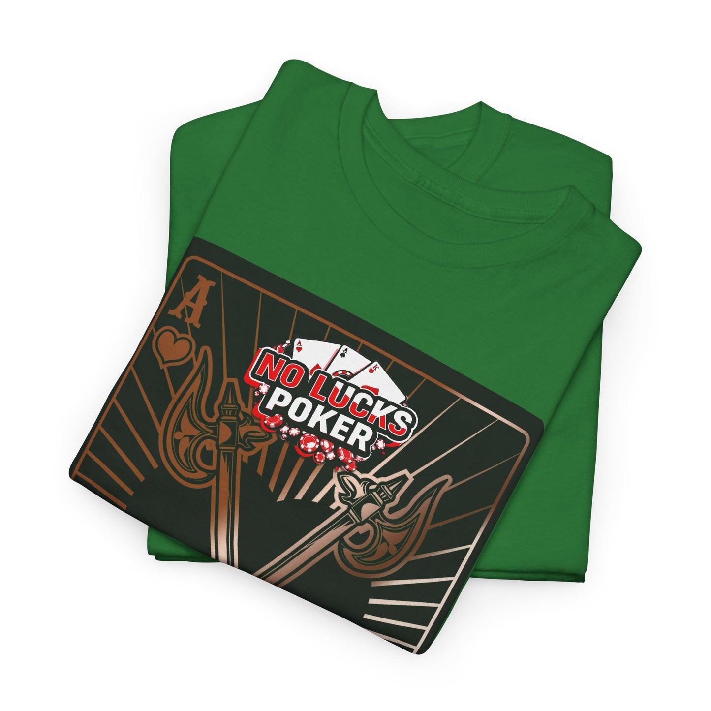 No Lucks Given: Ace of Hearts & Axes – Poker T-Shirt
