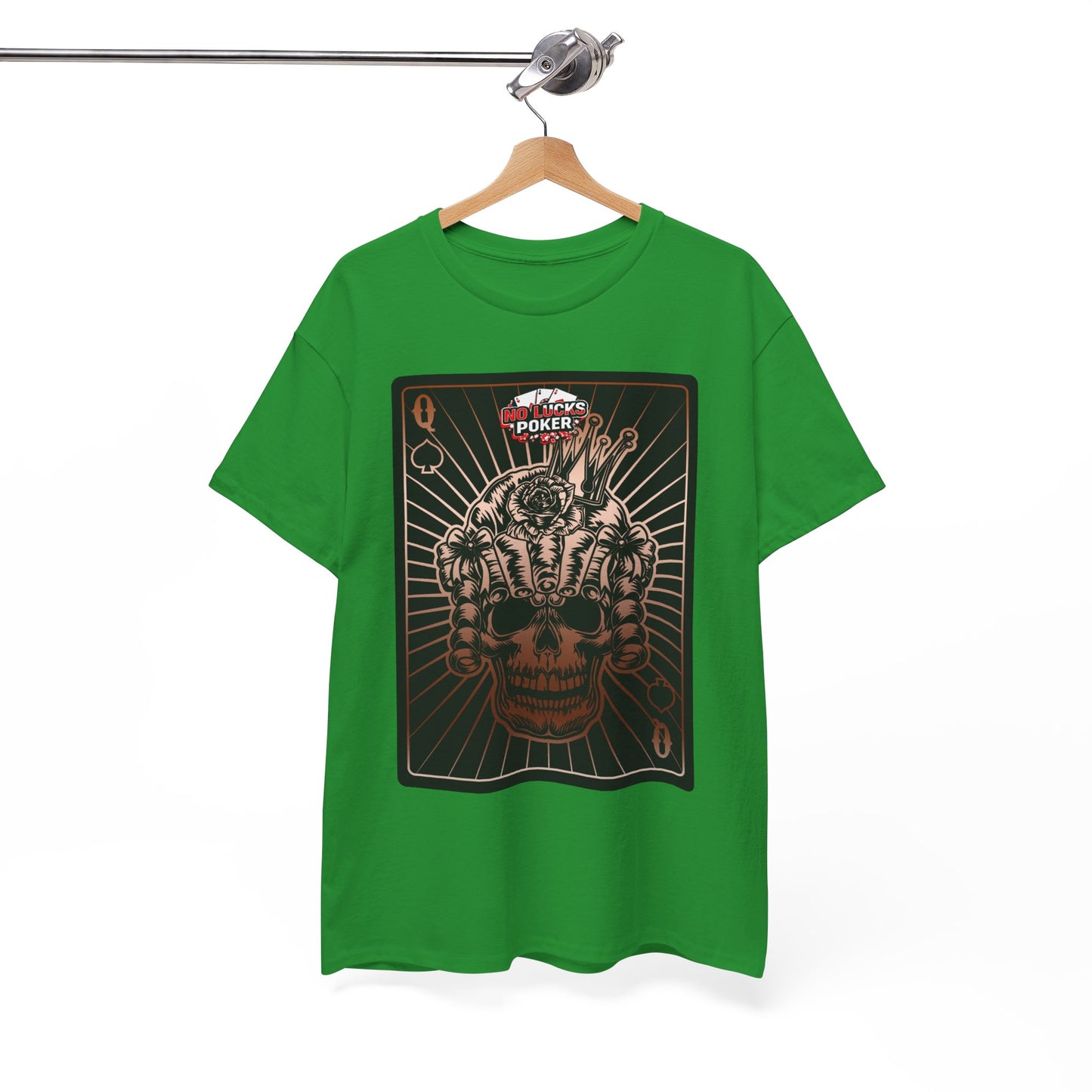 No Lucks Given – Angry Queen of Spades Poker Tee (Copper Edition)