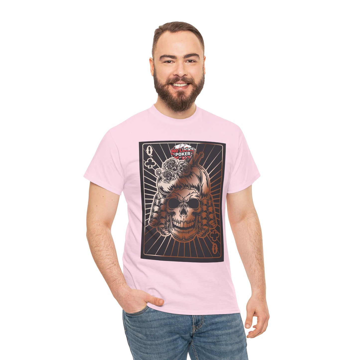 No Lucks Given Angry Queen of Clubs Copper Poker T-Shirt Must have Good Luck All-in