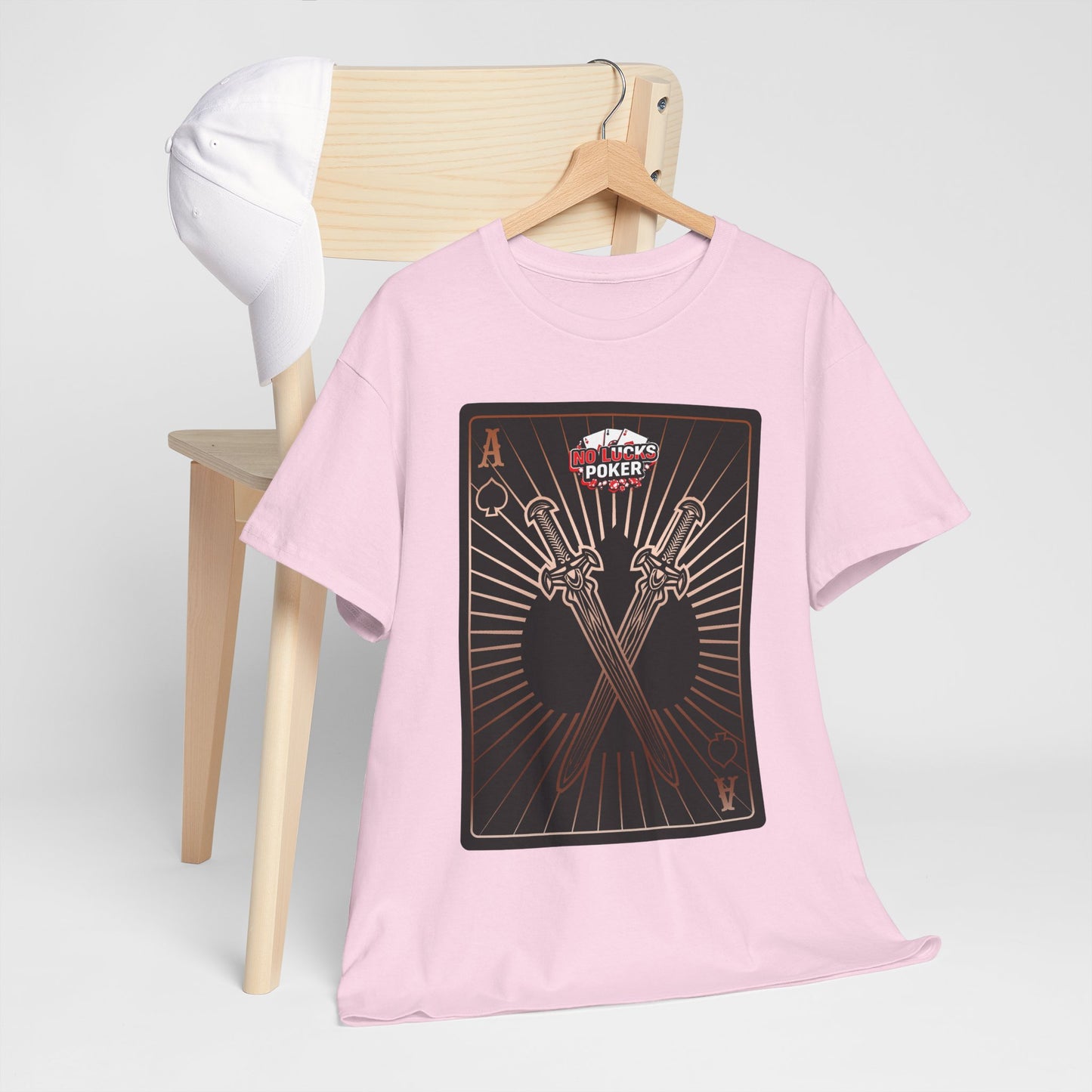 No Lucks Given – Ace of Spades & Crossed Swords Poker T-Shirt (Copper Edition)