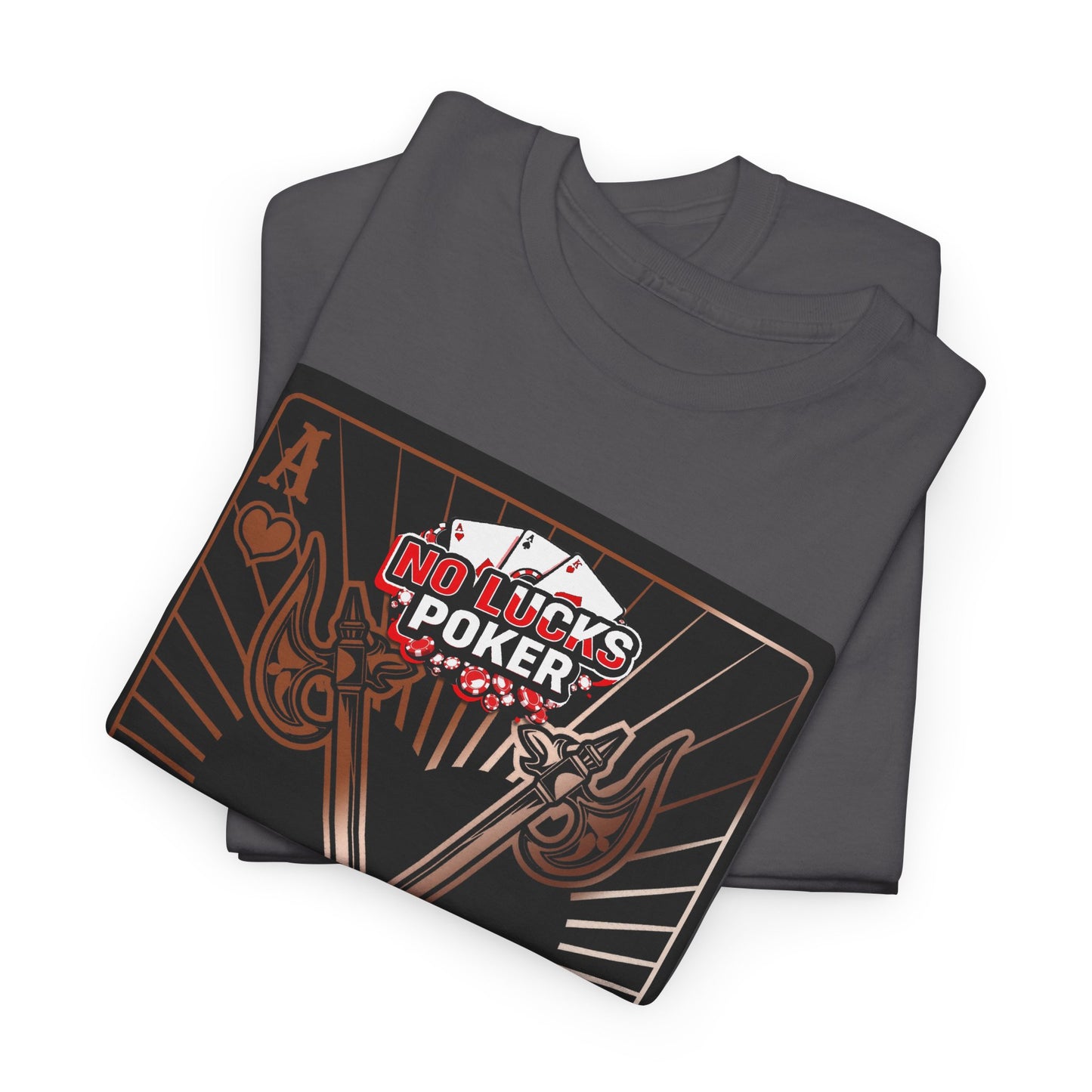 No Lucks Given: Ace of Hearts & Axes – Poker T-Shirt