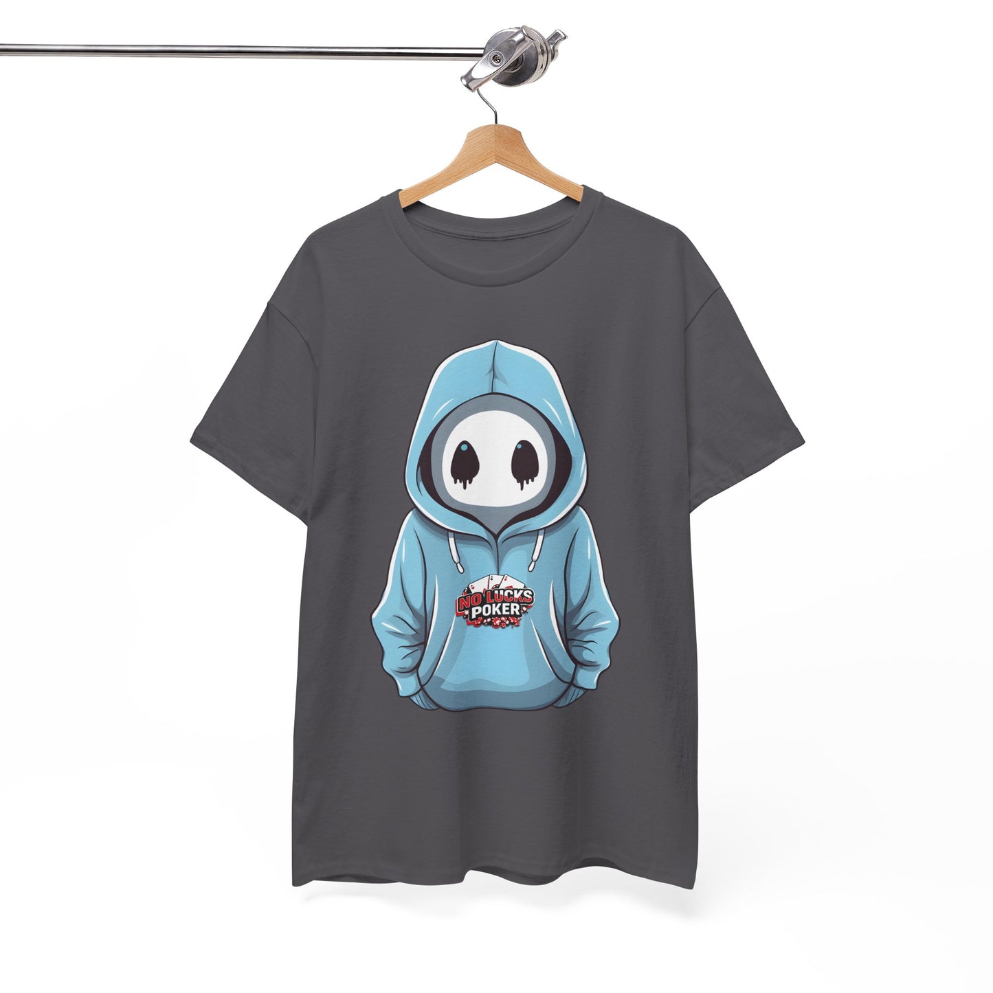 No Lucks Given – Mysterious Hoodie Player Poker Tee