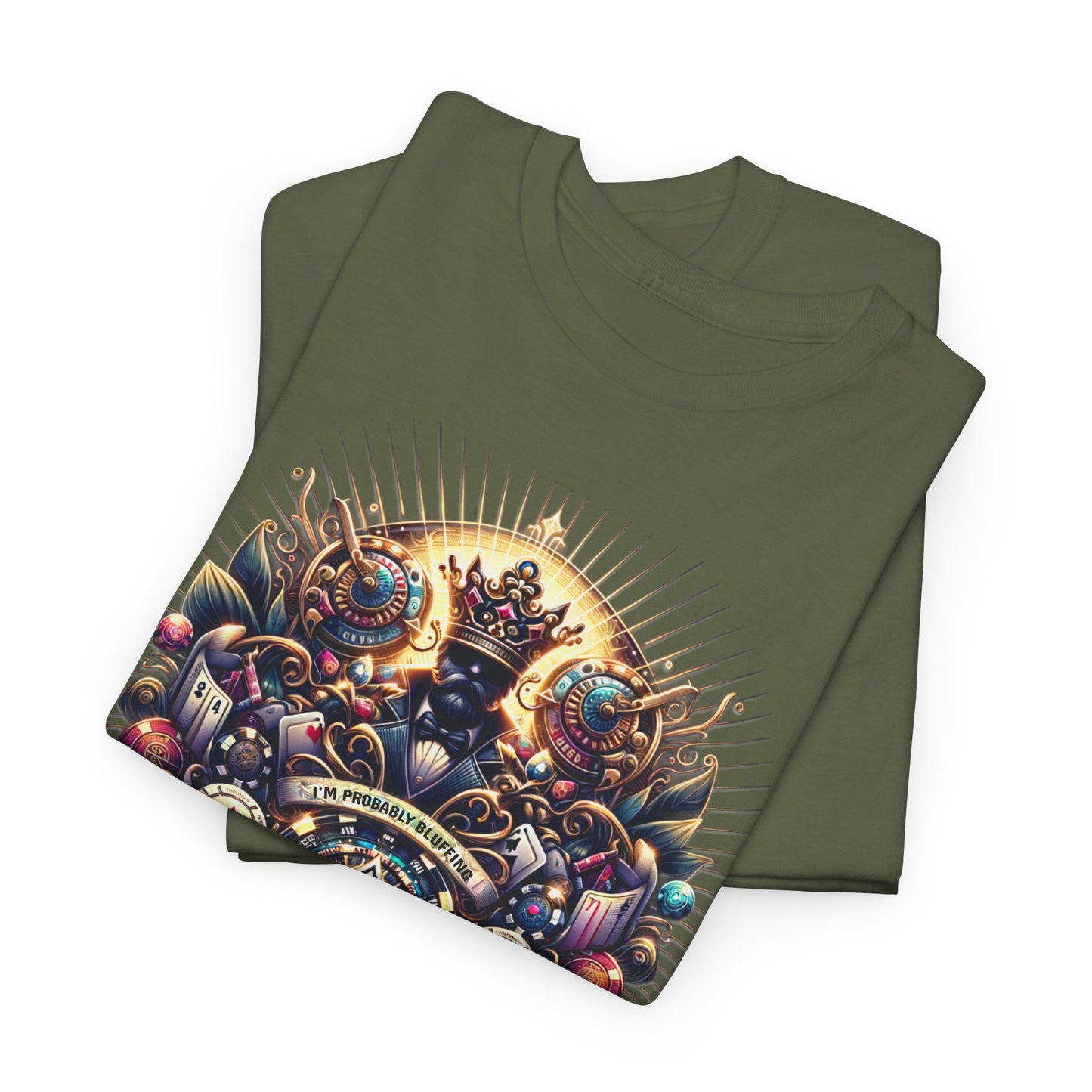 I'm Probably Bluffing unisex heavy cotton tee Poker Apparel