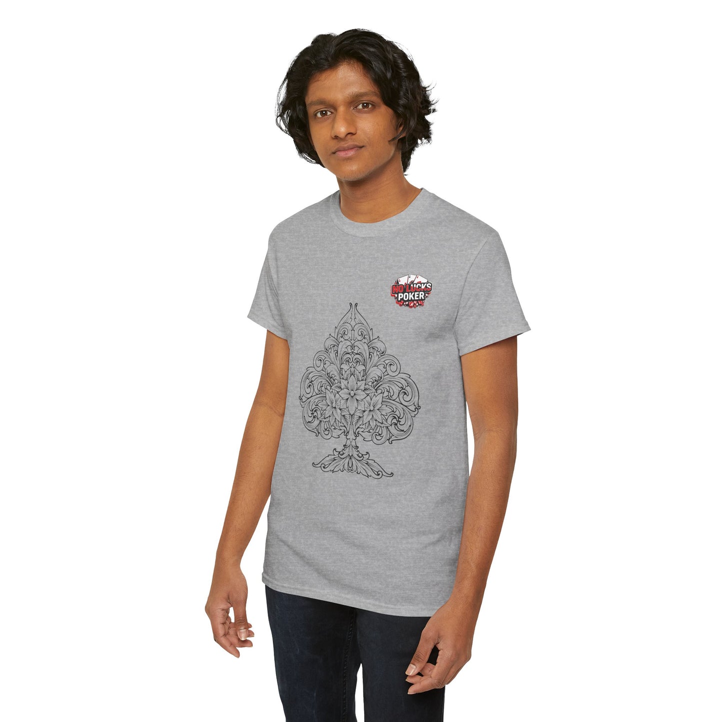 No Lucks Given – Spade Poker T-Shirt (Good Luck, All In)