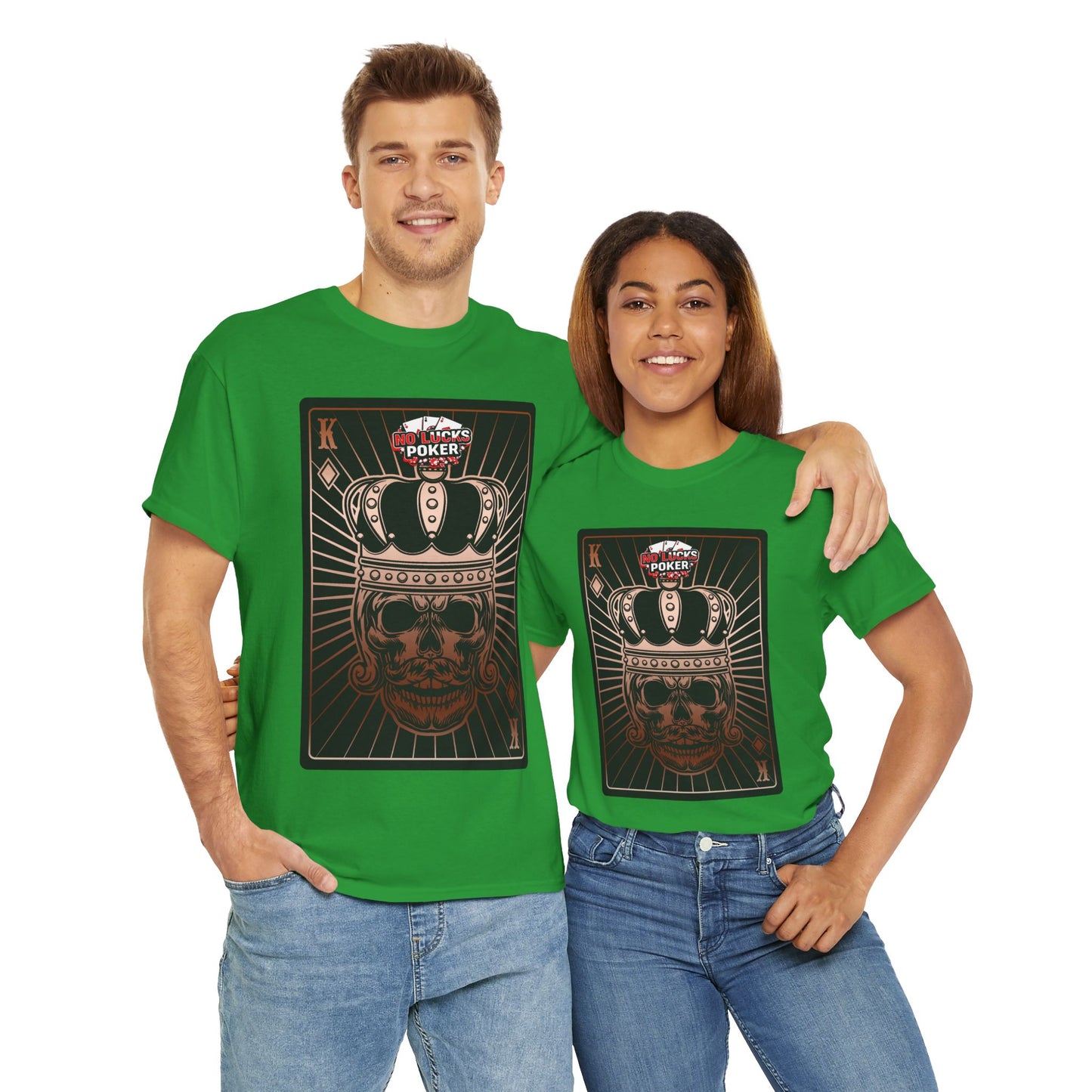 No Lucks Given Royal Skull King of Diamonds Copper Poker T-Shirt Must have Good Luck All-in