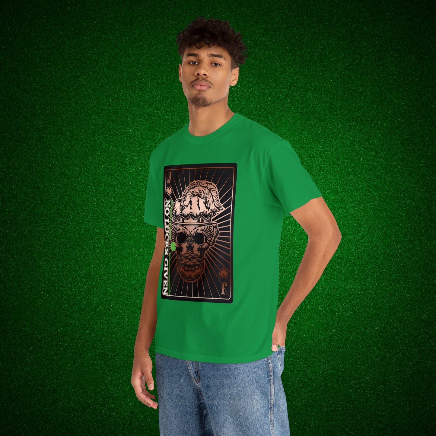 No Lucks Given Angry Jack of Hearts Copper Poker T-Shirt Must have Good Luck All-in