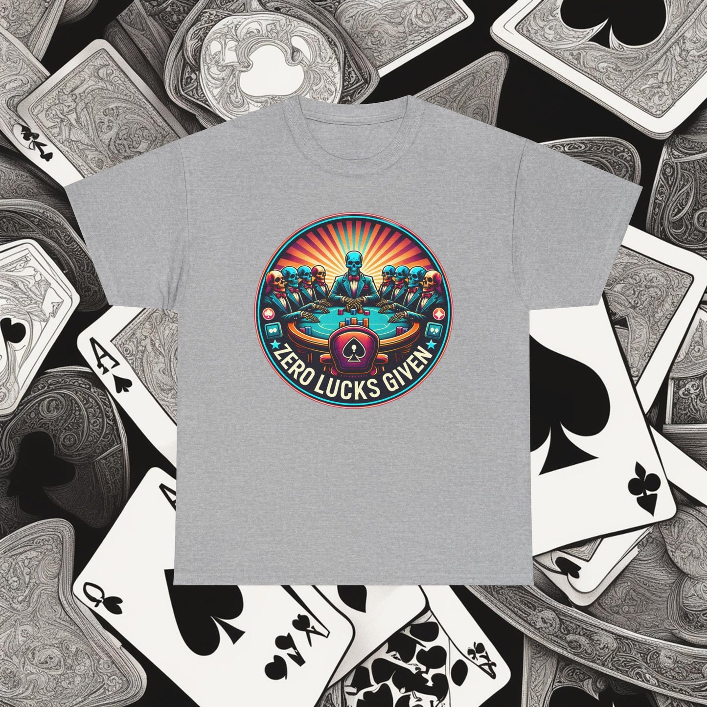 Zero Lucks Given unisex heavy cotton tee Poker Apparel