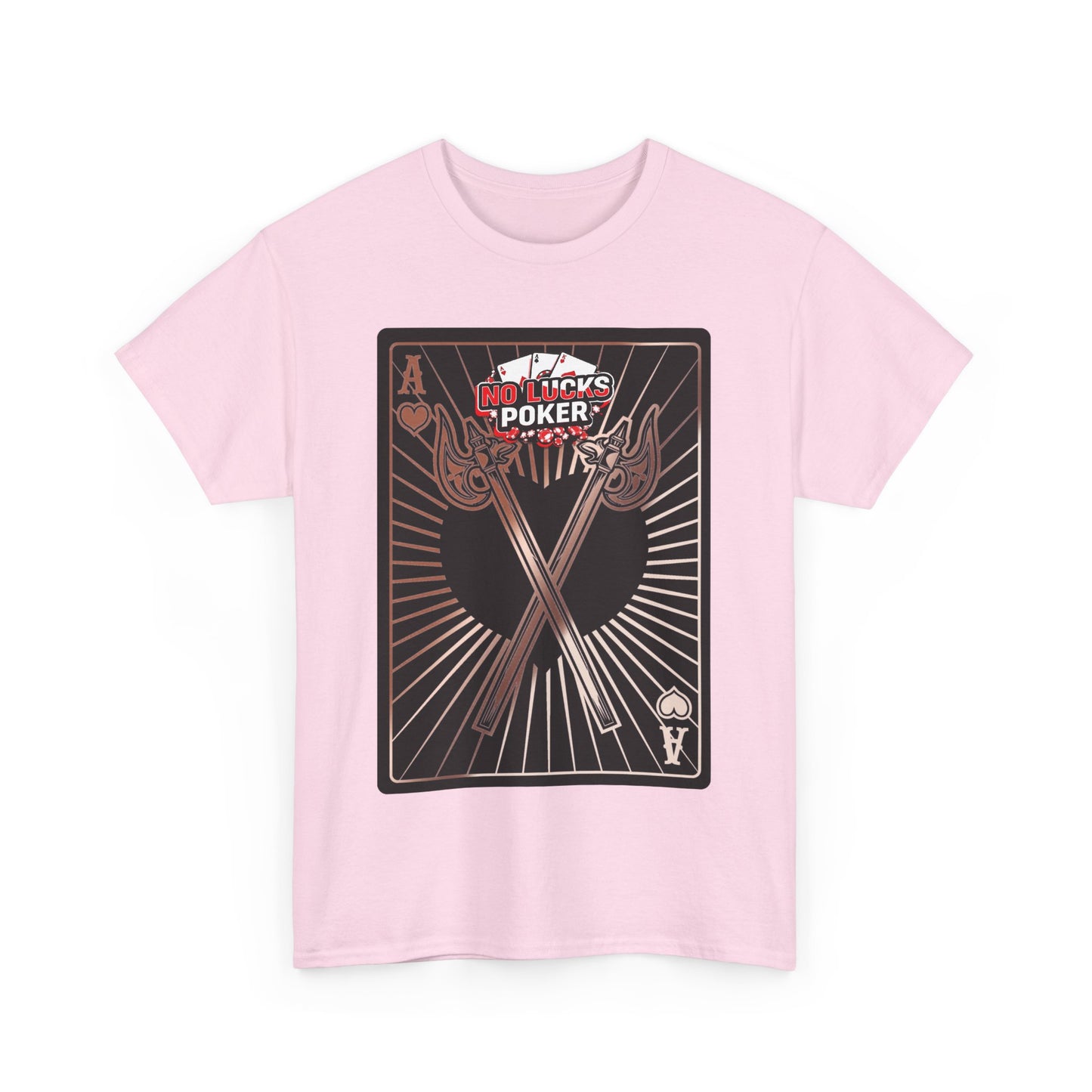 No Lucks Given: Ace of Hearts & Axes – Poker T-Shirt